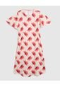 Vestido Con Elástico En Cintura Y Manga Mariposa  Curvy  Para Mujer Rojo Patprimo de Patprimo