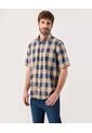 Camisa Para Hombre Manga Corta Sin Bolsillo Cuello Casual M Color Café Marca Patprimo #44013130 de Patprimo