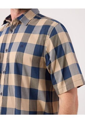 Camisa Para Hombre Manga Corta Sin Bolsillo Cuello Casual M Color Café Marca Patprimo #44013130