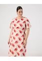 Vestido Con Elástico En Cintura Y Manga Mariposa  Curvy  Para Mujer Rojo Patprimo de Patprimo