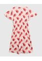 Vestido Con Elástico En Cintura Y Manga Mariposa  Curvy  Para Mujer Rojo Patprimo de Patprimo
