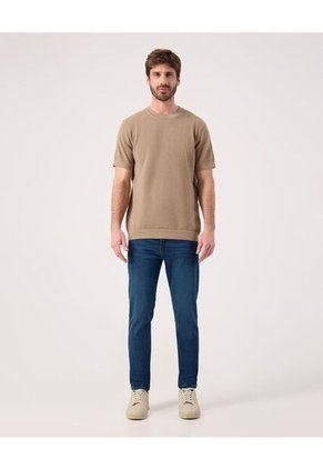 Camiseta Para Hombre Manga Corta Cuello Redondo Color Beige Marca Patprimo #44090942