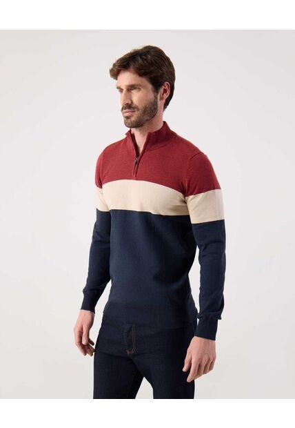 Saco Para Hombre Cuello Alto O Cuello Tortuga Color Vino Marca Patprimo #44330231