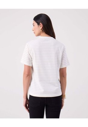 Camiseta Para Mujer Manga Corta Cuello Redondo Color Blanco Marca Patprimo #30093830