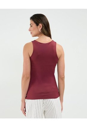 Camiseta Para Mujer Manga Sisa Cuello Redondo Color Vino Marca Patprimo #30093705