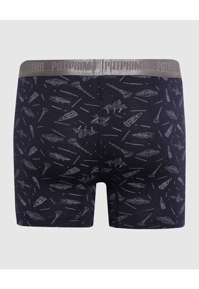 Boxer Para Niño Fleat Seamer Medio Color Azul  Marca Patprimo #66000109