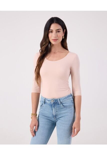 Camiseta Para Mujer Manga 3/4 Cuello Redondo Color Rosa Marca Patprimo #30093853