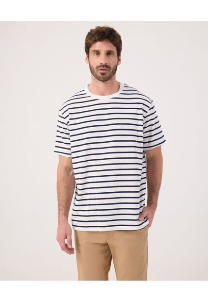 Camiseta Para Hombre Manga Corta Cuello Redondo Color Blanco Marca Patprimo #44090934