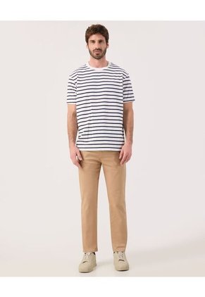 Camiseta Para Hombre Manga Corta Cuello Redondo Color Blanco Marca Patprimo #44090934