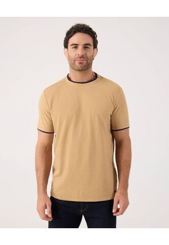 Camiseta Para Hombre Manga Corta Cuello Redondo Color Café Marca Patprimo #44090936 Patprimo
