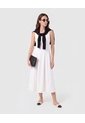 Vestido Midi Tiras Con Tablones Para Mujer  Para Mujer Negro Patprimo de Patprimo