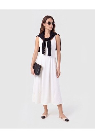 Vestido Midi Tiras Con Tablones Para Mujer  Para Mujer Negro Patprimo Patprimo