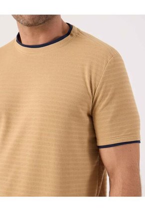 Camiseta Para Hombre Manga Corta Cuello Redondo Color Café Marca Patprimo #44090936