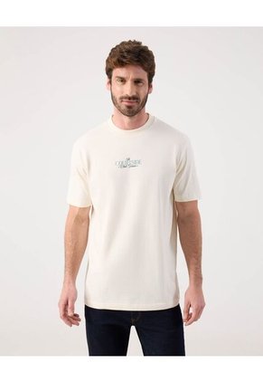 Camiseta Para Hombre Manga Corta Cuello Redondo Color Crema Marca Patprimo #44090967