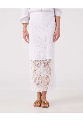 Falda Para Mujer Medio Color Blanco Marca Patprimo #30140416