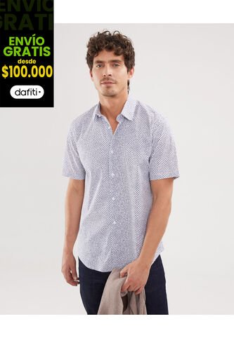 Camisa Para Hombre Manga Corta Sin Bolsillo Color Gris  Marca Patprimo #44012994 Patprimo