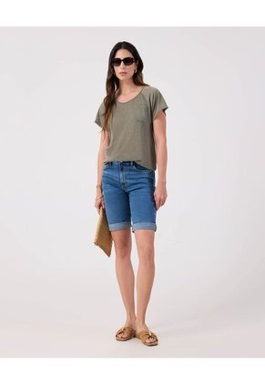 Bermuda Para Mujer Regular Largo Color Azul Marca Patprimo #30100394