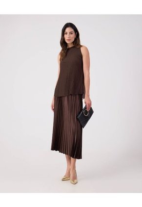 Blusa Para Mujer Manga Sisa Color Café Marca Patprimo #30123612