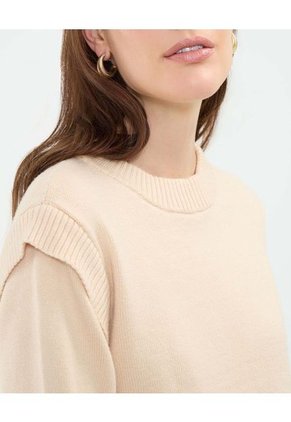 Saco Para Mujer Cuello Redondo Color Beige Marca Patprimo #30330627