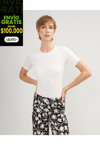 Camiseta Para Mujer Manga Corta Color Blanco Marca Patprimo #30093517 Patprimo