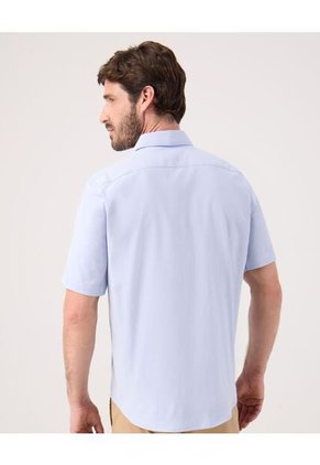 Camisa Para Hombre Manga Corta Sin Bolsillo Cuello Casual M Color Azul Marca Patprimo #44013178