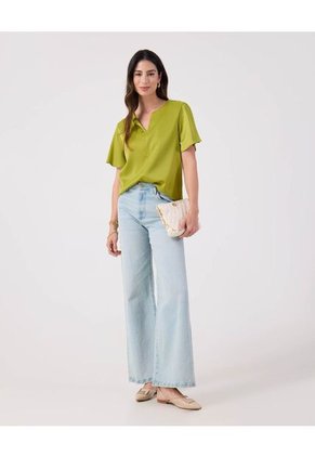 Blusa Para Mujer Manga Corta Color Verde Marca Patprimo #30123608