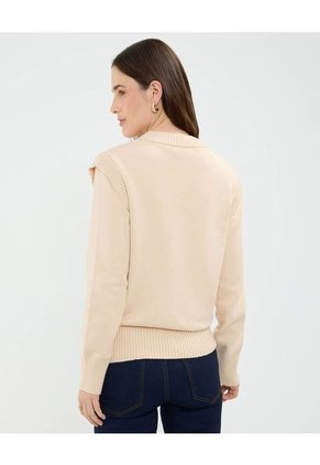 Saco Para Mujer Cuello Redondo Color Beige Marca Patprimo #30330627