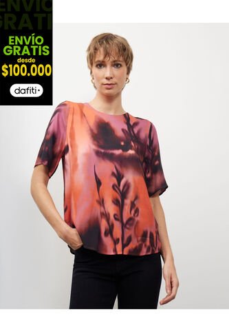 Blusa Para Mujer Manga Corta Color Rosado Marca Patprimo #30123289 Patprimo