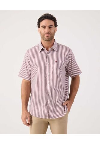 Camisa Para Hombre Manga Corta Con Bolsillo Cuello Casual M Color Vino Marca Patprimo #44013131 Patprimo