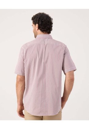 Camisa Para Hombre Manga Corta Con Bolsillo Cuello Casual M Color Vino Marca Patprimo #44013131