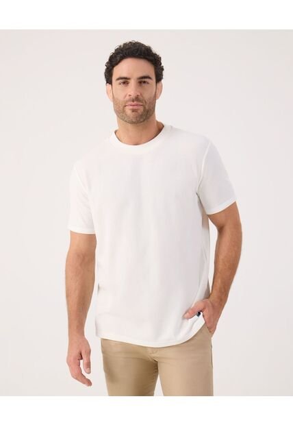 Camiseta Para Hombre Manga Corta Cuello Redondo Color Blanco Marca Patprimo #44090937