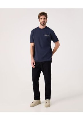 Camiseta Para Hombre Manga Corta Cuello Redondo Color Azul Marca Patprimo #44090967