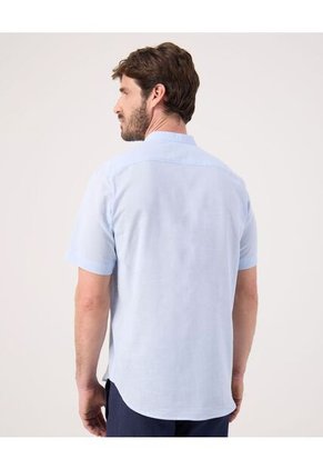 Camisa Para Hombre Manga Corta Sin Bolsillo Cuello Neru Color Azul Marca Patprimo #44013175