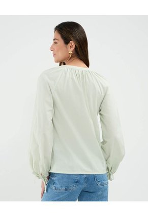 Blusa Para Mujer Manga Larga Color Verde Marca Patprimo #30123503