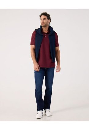 Polo Para Hombre Cuello Tejido Sin Bolsillo Color Vino Marca Patprimo #44112753