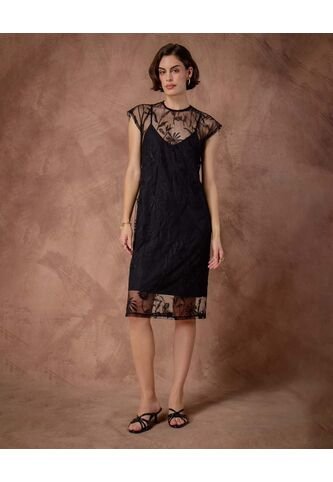 Vestido  Para Mujer M/C Corto Color Negro Marca Patprimo #30171101 Patprimo