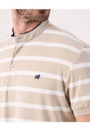 Polo Para Hombre Cuello Mao Sin Bolsillo Color Beige Marca Patprimo #44112743