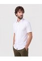 Camisa Manga Corta De Punto   Para Hombre Blanco Patprimo de Patprimo