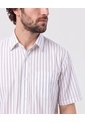 Camisa Listrada Con Bolsillo   Para Hombre Blanco Patprimo de Patprimo
