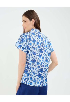 Blusa Para Mujer Manga Corta Color Azul Marca Patprimo #30123463