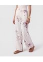 Pantalón Wide Leg De Textura Ligera   Para Mujer Blanco Patprimo de Patprimo