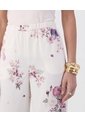 Pantalón Wide Leg De Textura Ligera   Para Mujer Blanco Patprimo de Patprimo