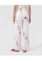 Pantalón Wide Leg De Textura Ligera   Para Mujer Blanco Patprimo de Patprimo