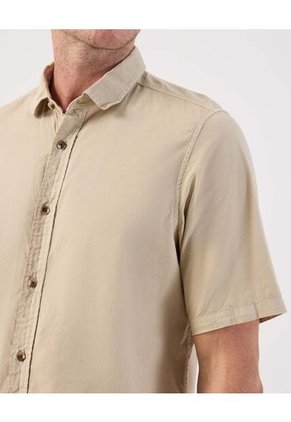 Camisa  Para Hombre Manga Corta Sin Bolsillo Cuello Casual C Color Beige Marca Patprimo #44013170