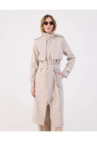 Chaqueta  Para Mujer Trench Color Beige Marca Patprimo #30080590 Patprimo