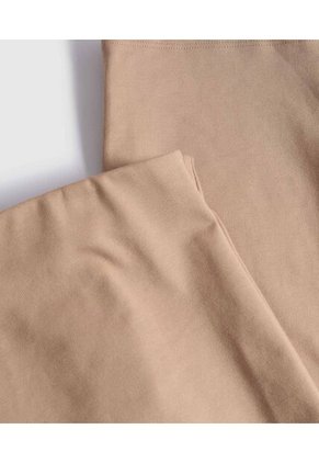 Legging De Tiro Alto Con Botones Marineros Para Mujer Beige Patprimo