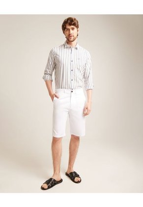 Bermuda Para Hombre Regular Largo Color Blanco Marca Patprimo #44100414