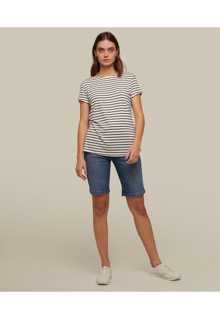 Bermuda Para Mujer  Color Azul Medio Marca Patprimo #30100226