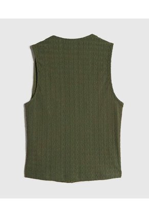 Chaleco  Para Mujer Punto Color Verde Marca Patprimo #30250047