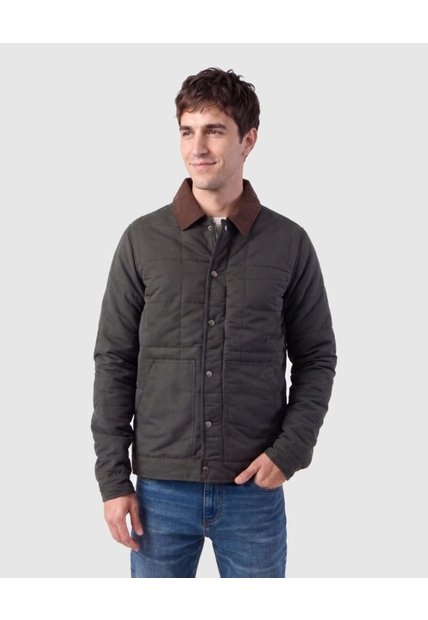 Chaqueta Acolchada Con Pana Para Hombre  Para Hombre Verde Patprimo